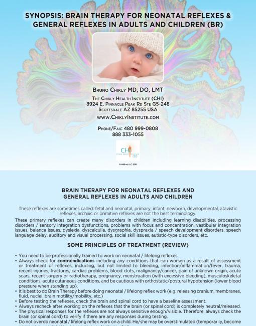 Brain Therapy for Neonatal Reflexes and General Reflexes in Adults and Children (BRB) Flip Booklet